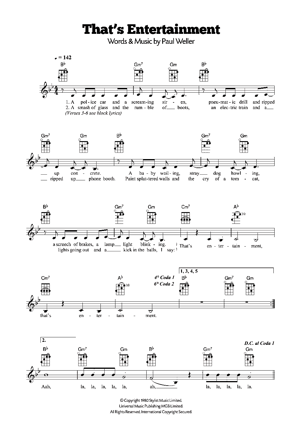 Song Sheets